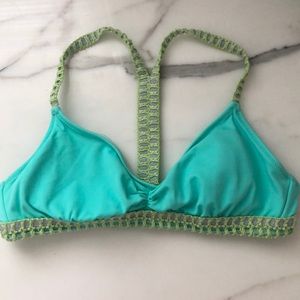 Blue Razor Back Victoria Secret Bikini Top